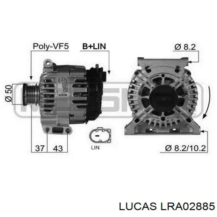 Купити LRA02885 Lucas Генератор