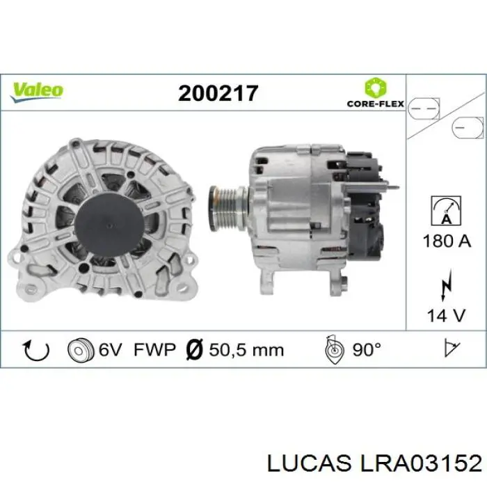 LRA03152 Lucas Авто генератор