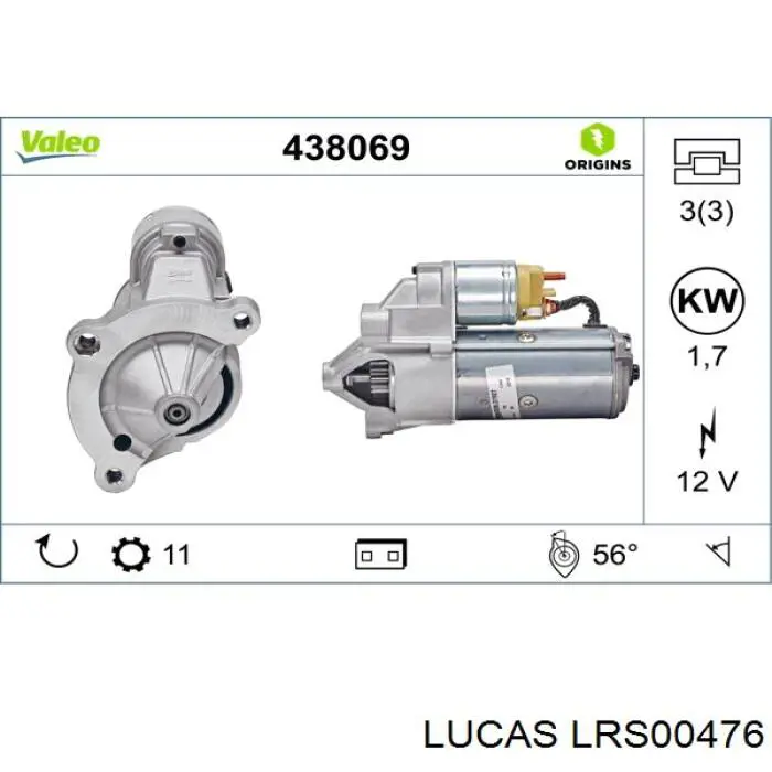 Купити LRS00476 Lucas Стартер