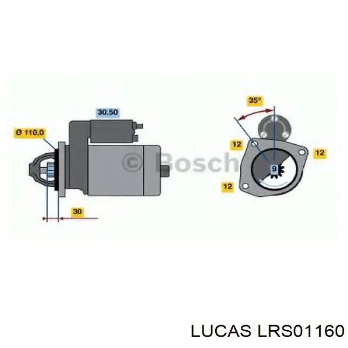 LRS01160 Lucas стартер