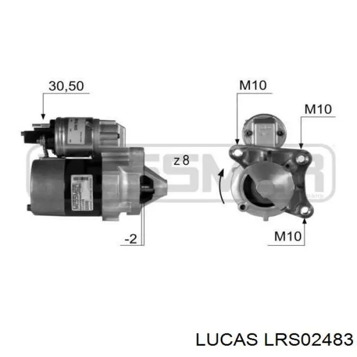Стартер Lucas LRS02483 ціна, від 49.91 USD