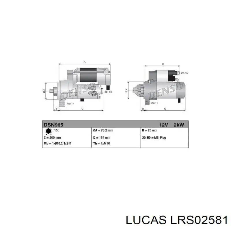 Стартер LRS02581 Lucas