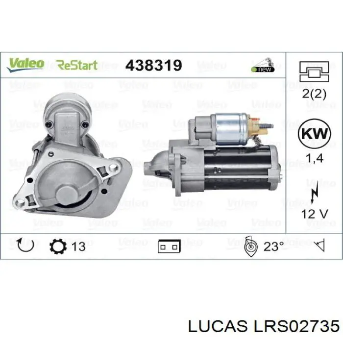 Стартер LRS02735 Lucas