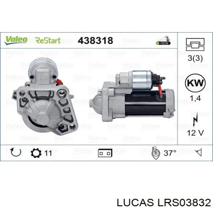 Стартер LRS03832 Lucas