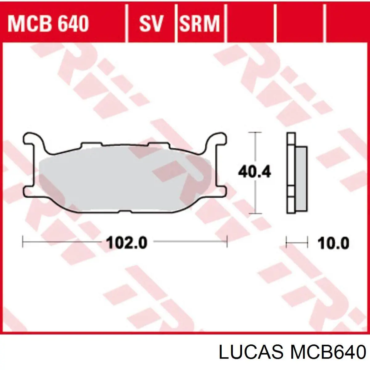 Гальмівні колодки TRW MCB640 ціна, від 26.90 USD