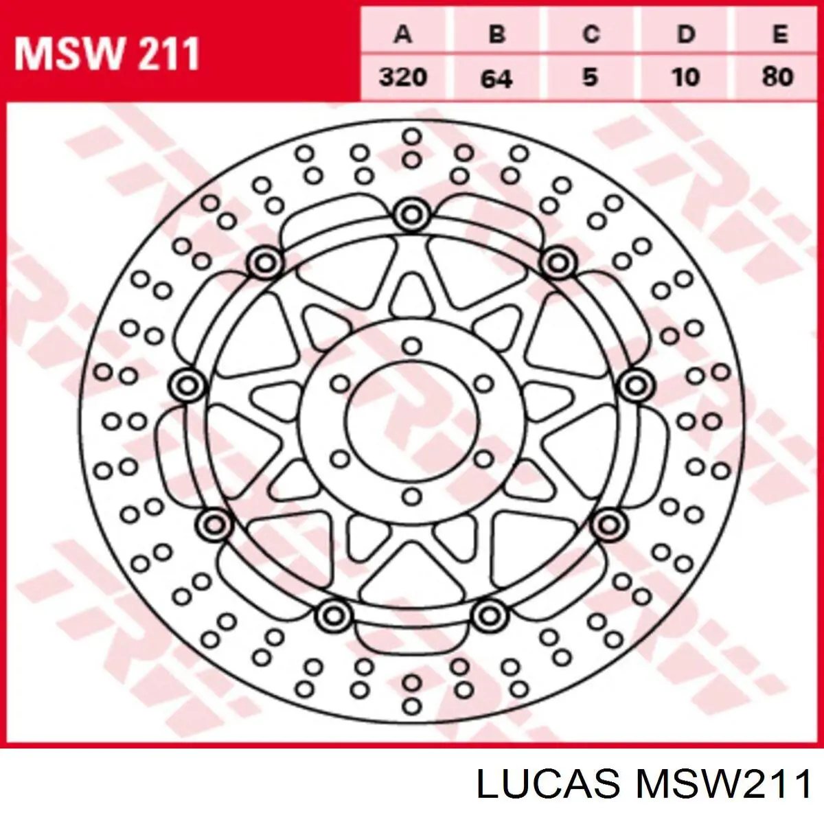 Диск переднього гальма TRW MSW211 ціна, від 257.85 USD