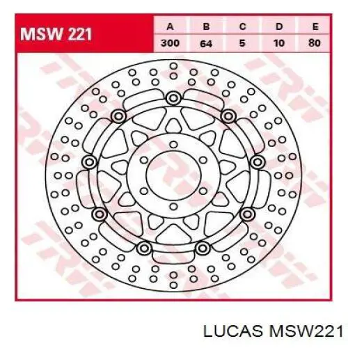 Купити MSW221 TRW Ротор гальмівний