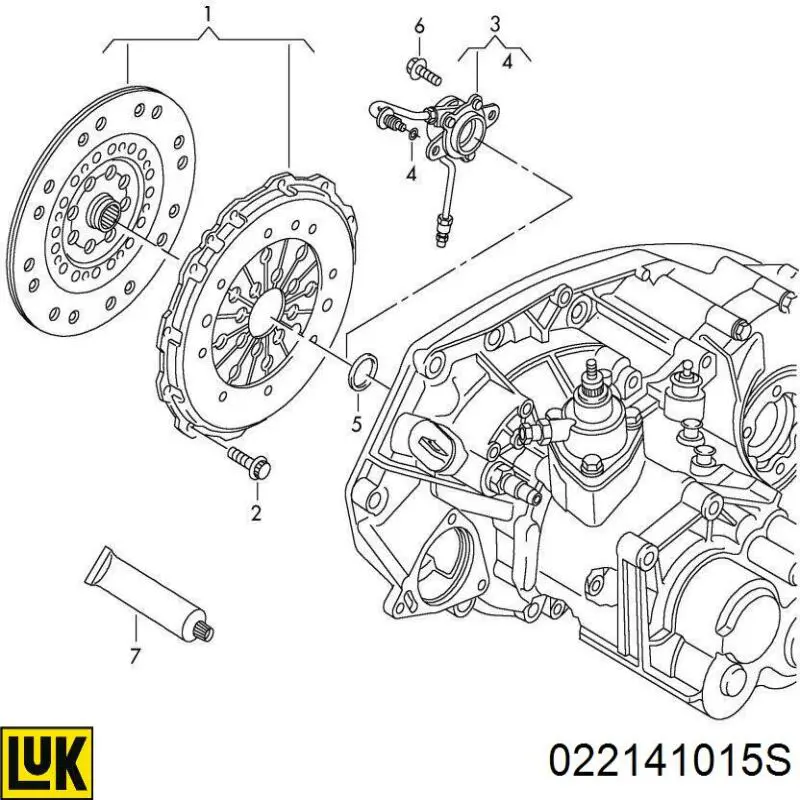 Комплект зчеплення (3 частини) 022141015S LUK