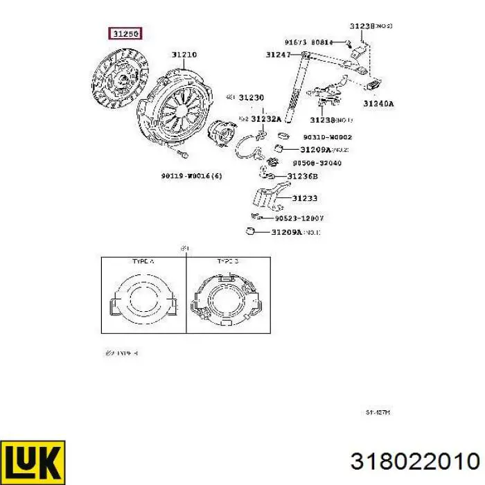 Зчеплення LUK 318022010 ціна, від 113.53 USD