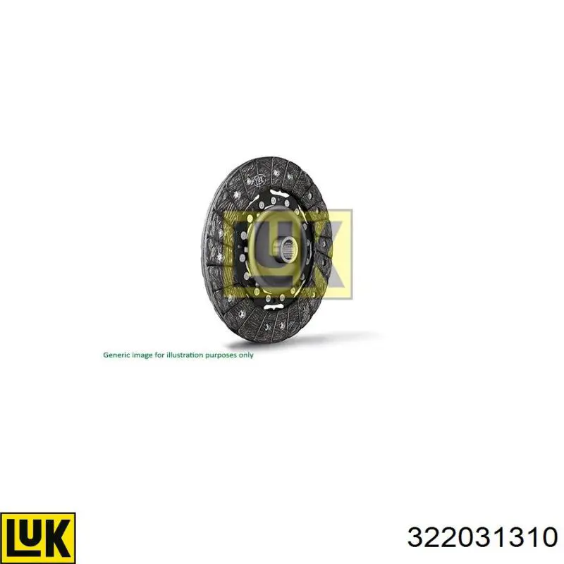 Диск сцепления LUK 322031310 Диск сцепления LUK 322031310