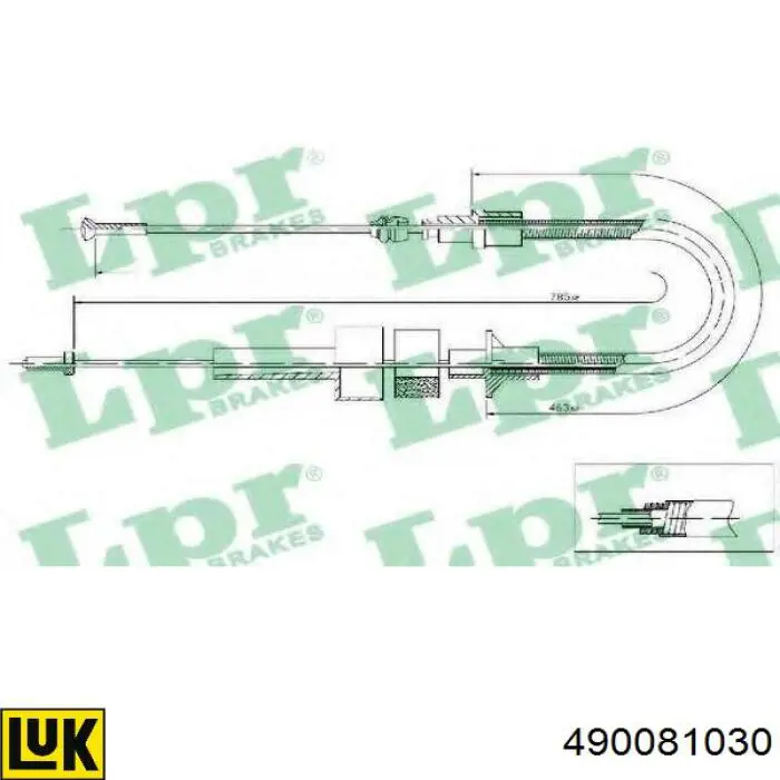 Трос зчеплення LUK 490081030 ціна, від 6.59 USD