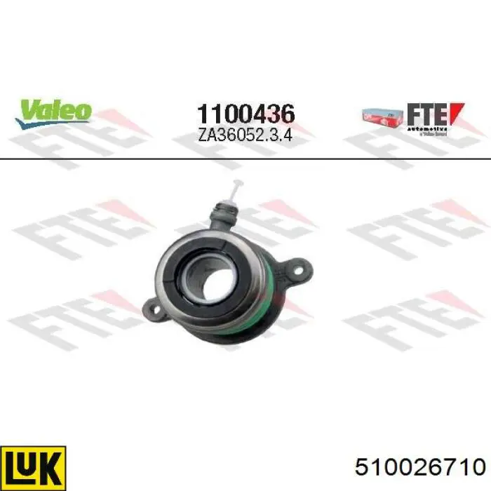 810108 VALEO Робочий циліндр зчеплення в зборі з витискним підшипником