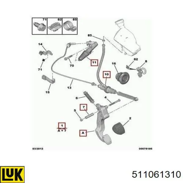 Купити 9676533880 Peugeot/Citroen Головний циліндр зчеплення
