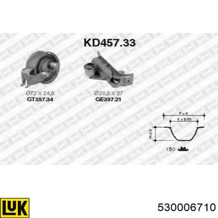 530006710 LUK Ремінь ГРМ, комплект