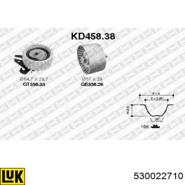 530022710 LUK Ремінь ГРМ, комплект