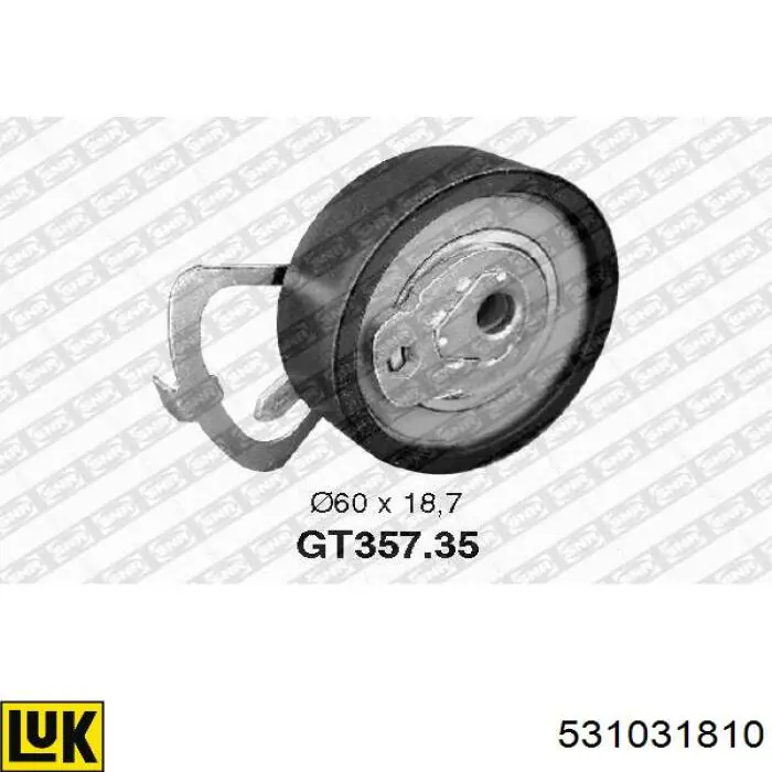 Ролик натяжителя ременя газорозподілу GMB GTB0260 ціна, від 16.86 USD