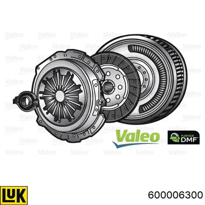 Комплект зчеплення (3 частини) LUK 600006300 ціна, від 332.93 USD