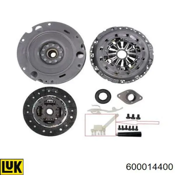 Комплект зчеплення (3 частини) LUK 600014400 ціна, від 702.64 USD