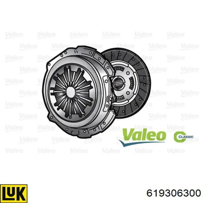 Комплект зчеплення (3 частини) LUK 619306300 ціна, від 59.00 USD