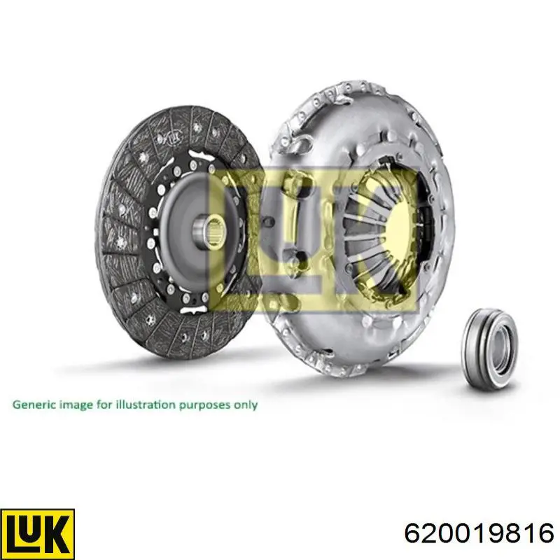 Комплект зчеплення (3 частини) LUK 620019816 ціна, від 85.40 USD