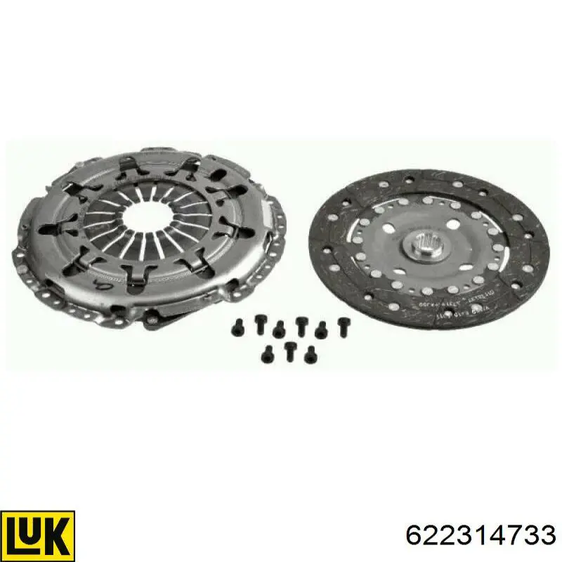 Комплект зчеплення (3 частини) LUK 622314733 ціна, від 163.85 USD
