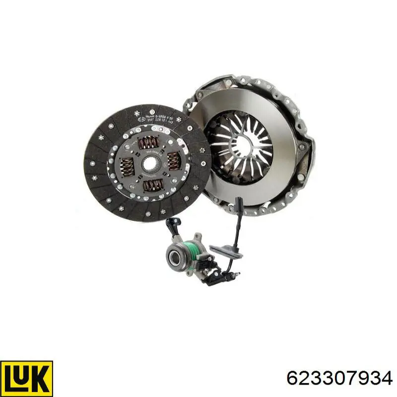 Комплект зчеплення (3 частини) LUK 623307934 ціна, від 362.89 USD