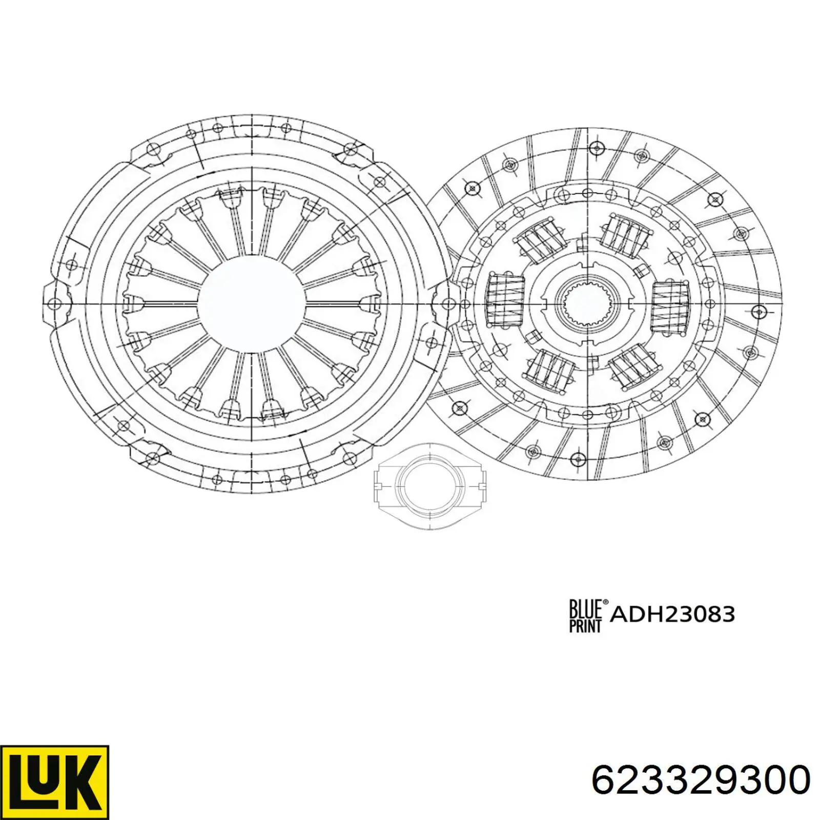 Комплект зчеплення (3 частини) LUK 623329300 ціна, від 180.47 USD
