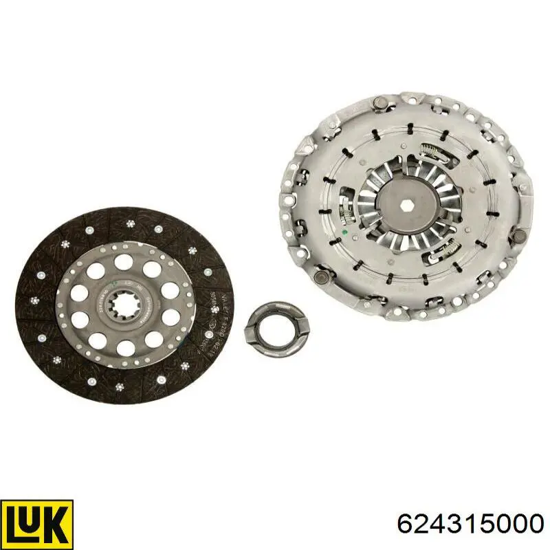 Комплект зчеплення (3 частини) LUK 624315000 ціна, від 295.94 USD