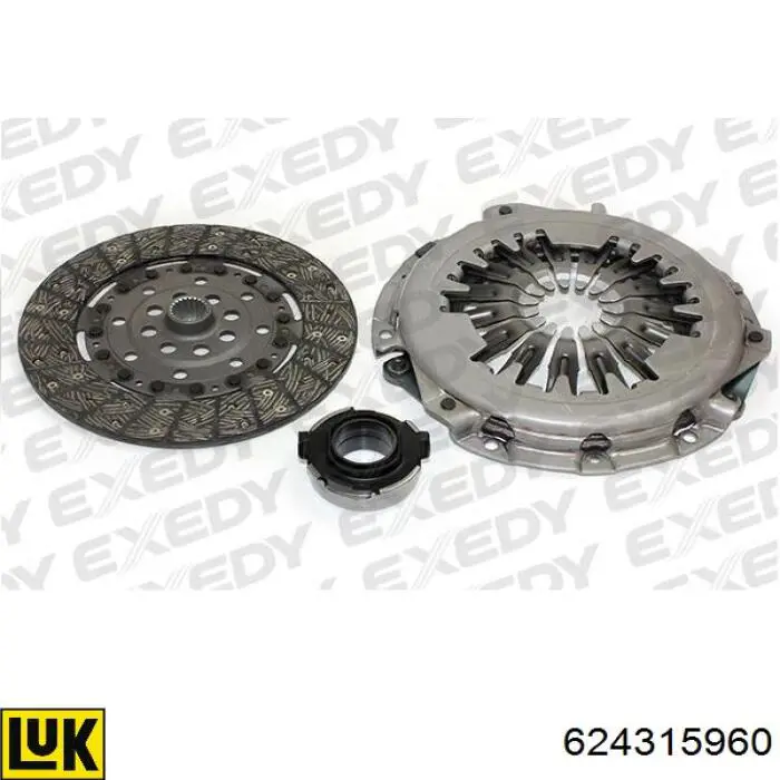 Комплект зчеплення (3 частини) LUK 624315960 ціна, від 277.73 USD