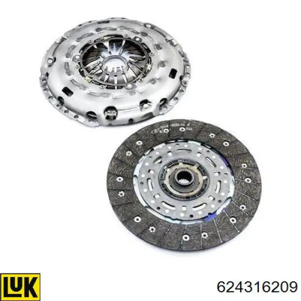 Купити 624316209 LUK Комплект зчеплення (диск, корзина, підшипник)