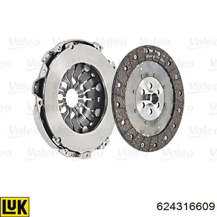 Купити 624316609 LUK Комплект зчеплення (диск, корзина, підшипник)