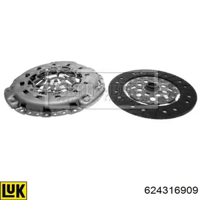 Комплект зчеплення (3 частини) LUK 624316909 ціна, від 339.54 USD