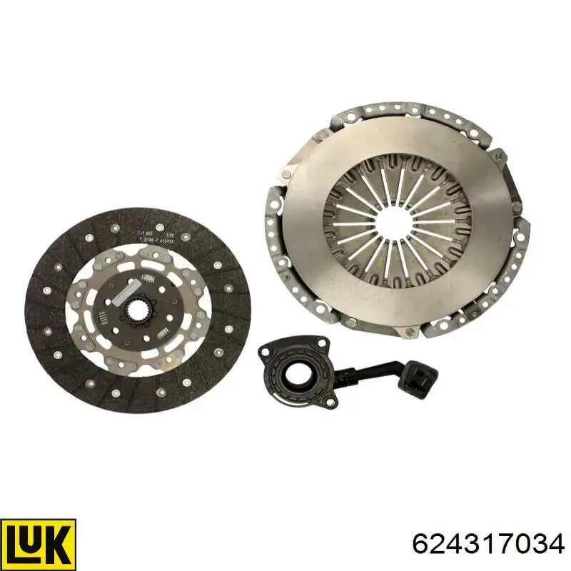 Комплект зчеплення (3 частини) LUK 624317034 ціна, від 274.94 USD
