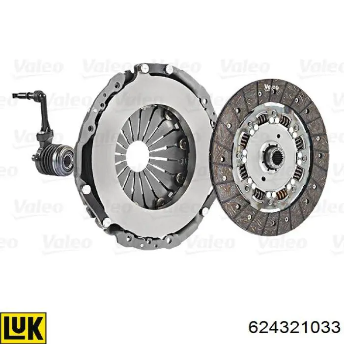 Комплект зчеплення (3 частини) LUK 624321033 ціна, від 348.99 USD