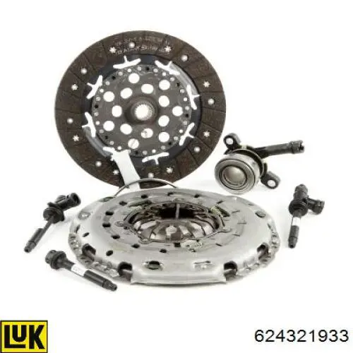 Комплект зчеплення (3 частини) LUK 624321933 ціна, від 259.84 USD