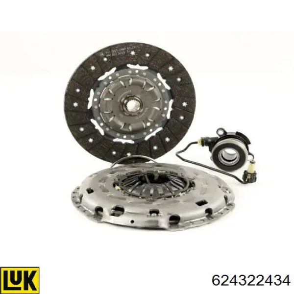 Комплект зчеплення (3 частини) LUK 624322434 ціна, від 304.49 USD