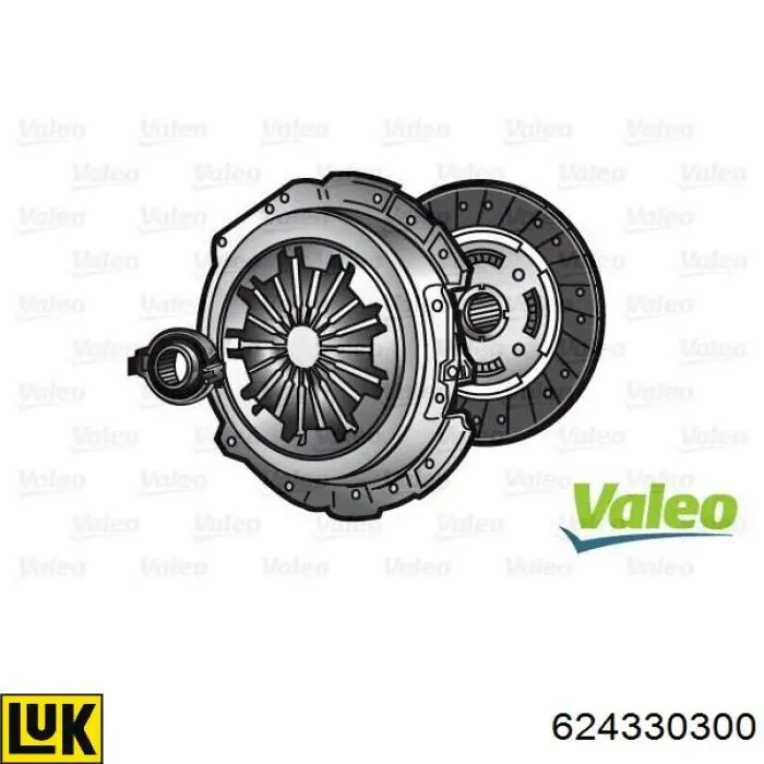 Купити 624330300 LUK Комплект зчеплення (диск, корзина, підшипник)