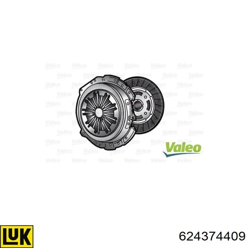 Комплект зчеплення (3 частини) LUK 624374409 ціна, від 218.93 USD