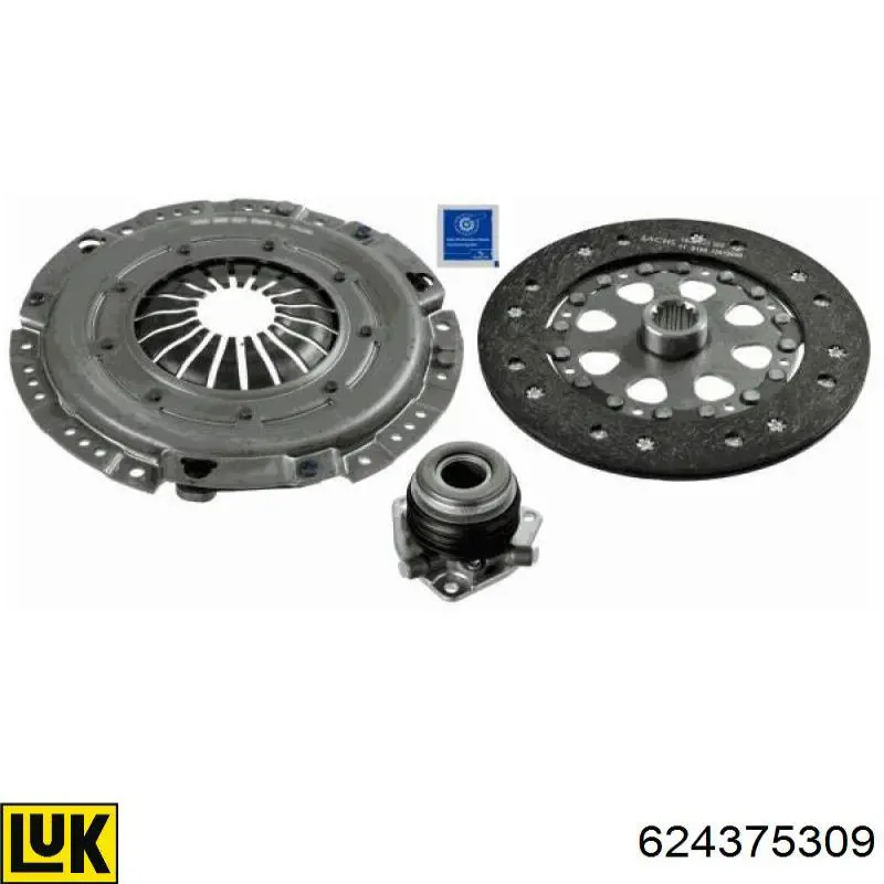 Комплект зчеплення (3 частини) LUK 624375309 ціна, від 354.49 USD