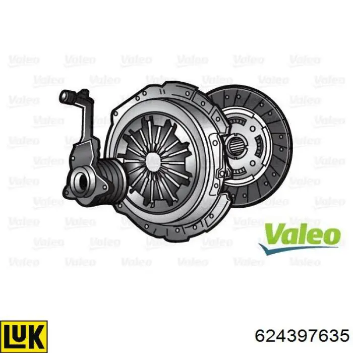 Комплект зчеплення (3 частини) LUK 624397635 ціна, від 331.00 USD