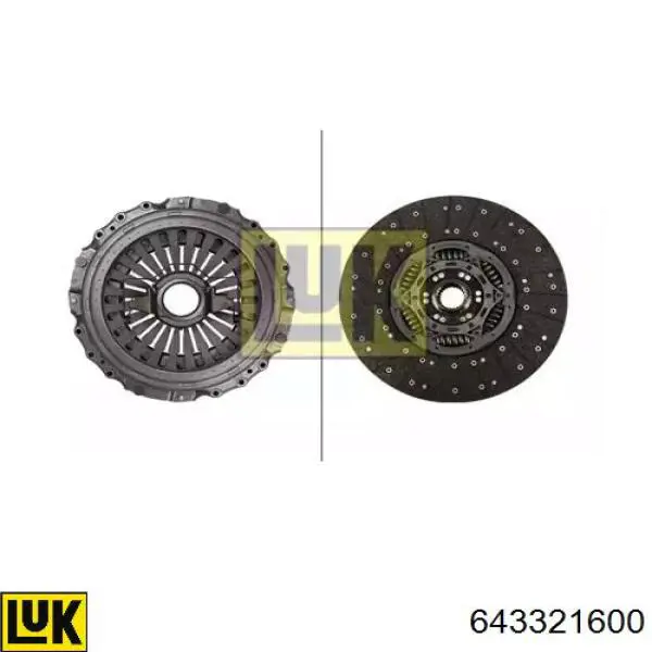 Купити 643321600 LUK Комплект зчеплення (диск, корзина, підшипник)