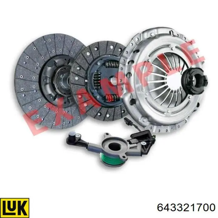 Купити 643321700 LUK Комплект зчеплення (диск, корзина, підшипник)