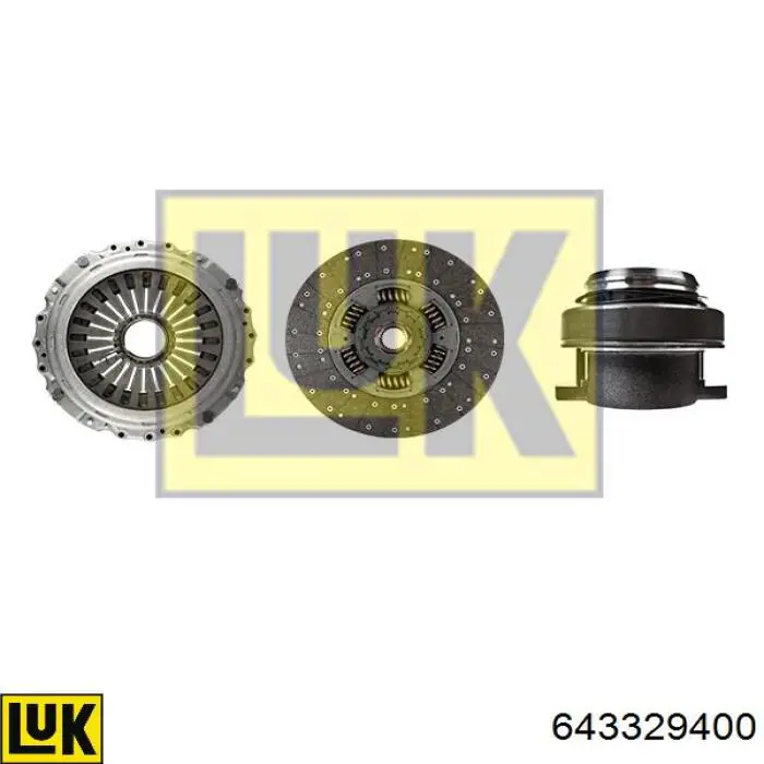 Комплект зчеплення (3 частини) LUK 643329400 ціна, від 840.69 USD