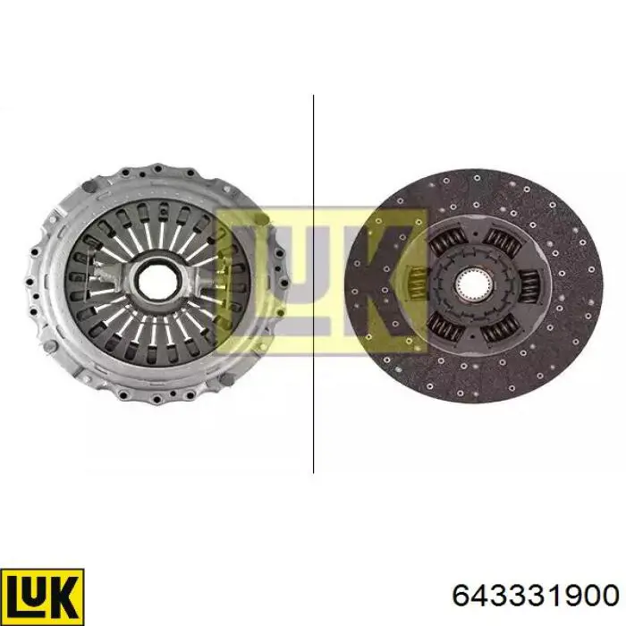 Купити 643331900 LUK Комплект зчеплення (диск, корзина, підшипник)