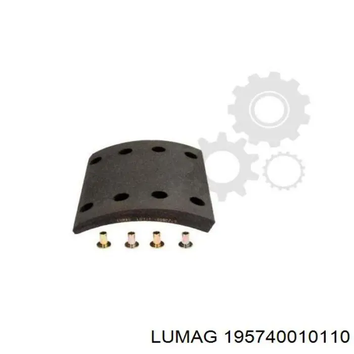 195740010110 Lumag Накладка гальмівна задня (TRUCK)