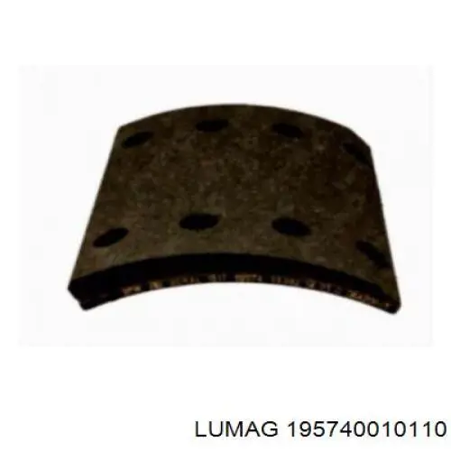 Купити 195740010110 Lumag Накладка гальмівна задня (TRUCK)