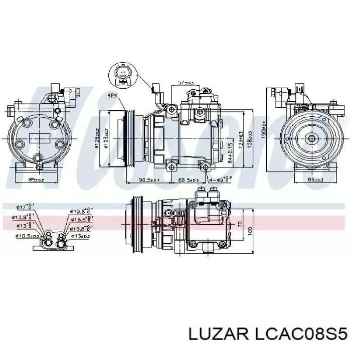 Компресор системи кондиціювання Luzar LCAC08S5 ціна, від 292.93 USD