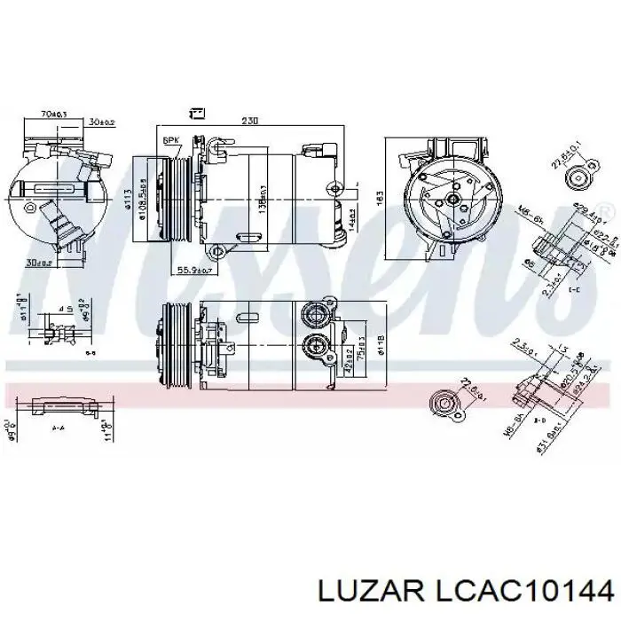 Насос кондиціонера Luzar LCAC10144
