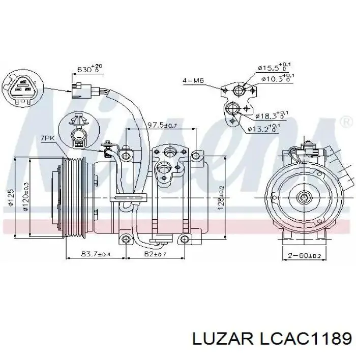 Купити LCAC1189 Luzar Компресор кліматичної установки