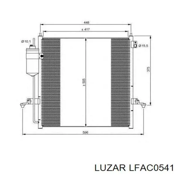 LFAC0541 Luzar електровентилятор кондиціонера в зборі (двигун + крильчатка)